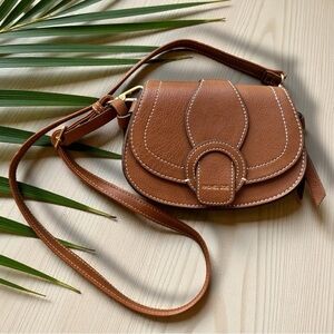 RACHEL ZOE Edessi Vegan Leather Crossbody Shoulder Belt Bag – Cognac Brown